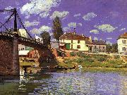 The Bridge at Villeneuve la Garenne Alfred Sisley